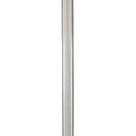 Extension Rod, 22 Inch Rod With Nipple, Brushed Steel Finish